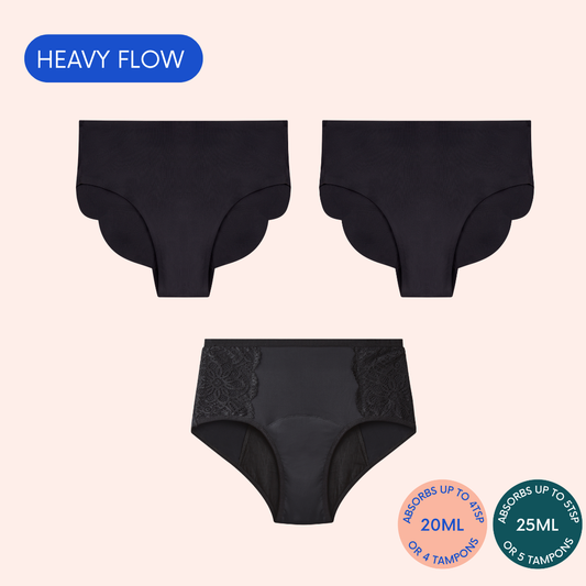 HEAVY FLOW BUNDLE - 2 CARLA & 1 POLLY